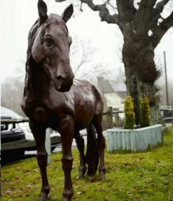 Cast Iron Life-sized Horse Statue, Proud