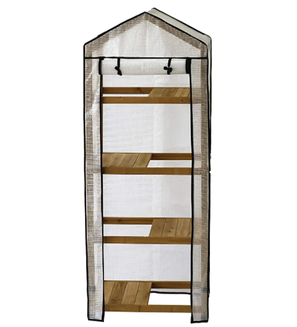 VegTrug Wooden Greenhouse Nursery & PE Cover - Natural (FSC 100%) 2 VegTrug Wooden Greenhouse Nursery & PE Cover - Natural (FSC 100%) - Image 2