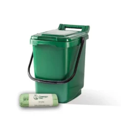 23ltr Green Kitchen Caddy + 25 Pack Of Liners