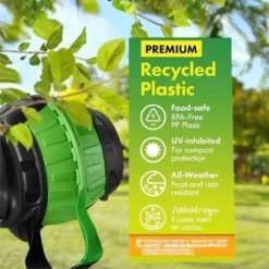 Tumbling Barrel Rolling Composter 50L -Garden Hearth tumbling composter rolling barrel outdoor composting portable jpg