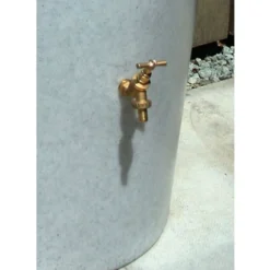 180L Garden Planter Water Butt White Marble -Garden Hearth w3 jpg