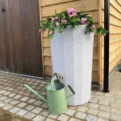 165L Midi Metropolitan Water Butt Planter - White Marble